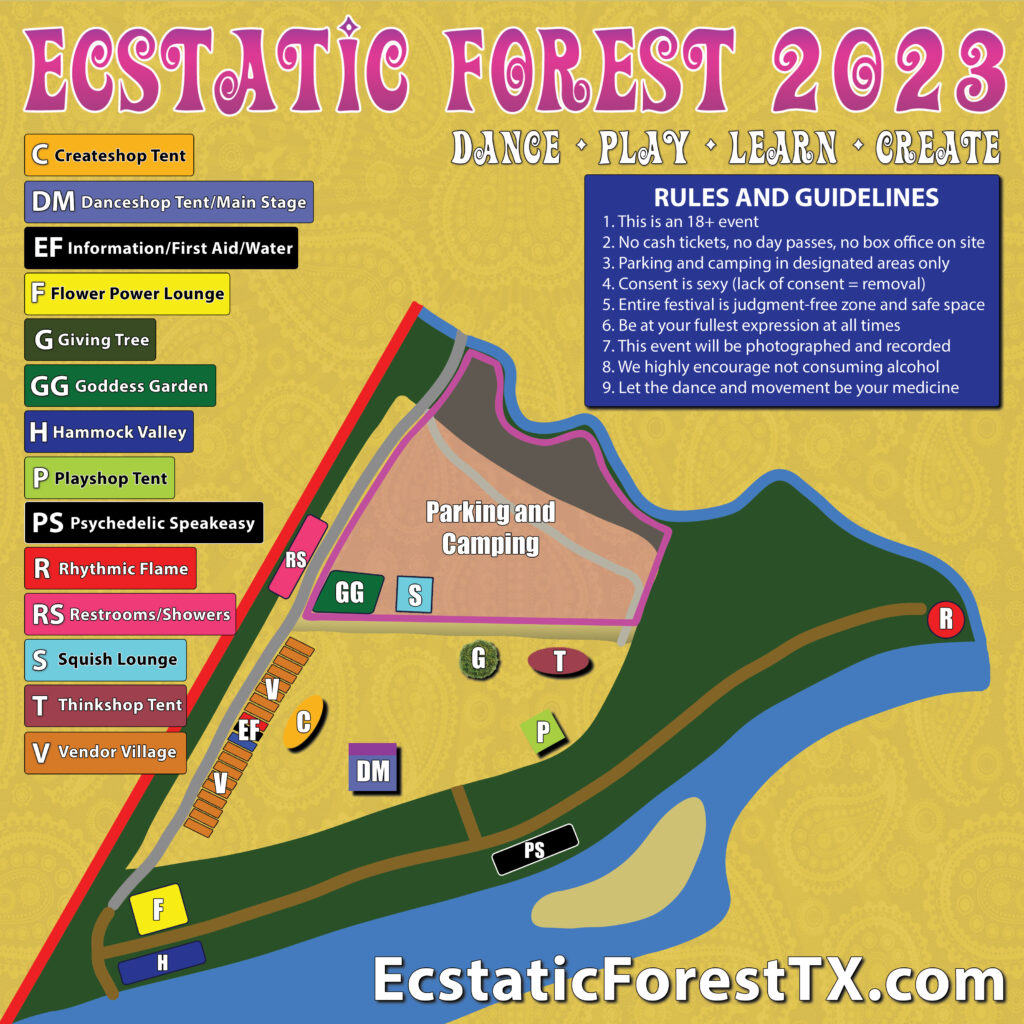 Ecstatic Forest 2023 Schedule and Map Unique Mindful Events
