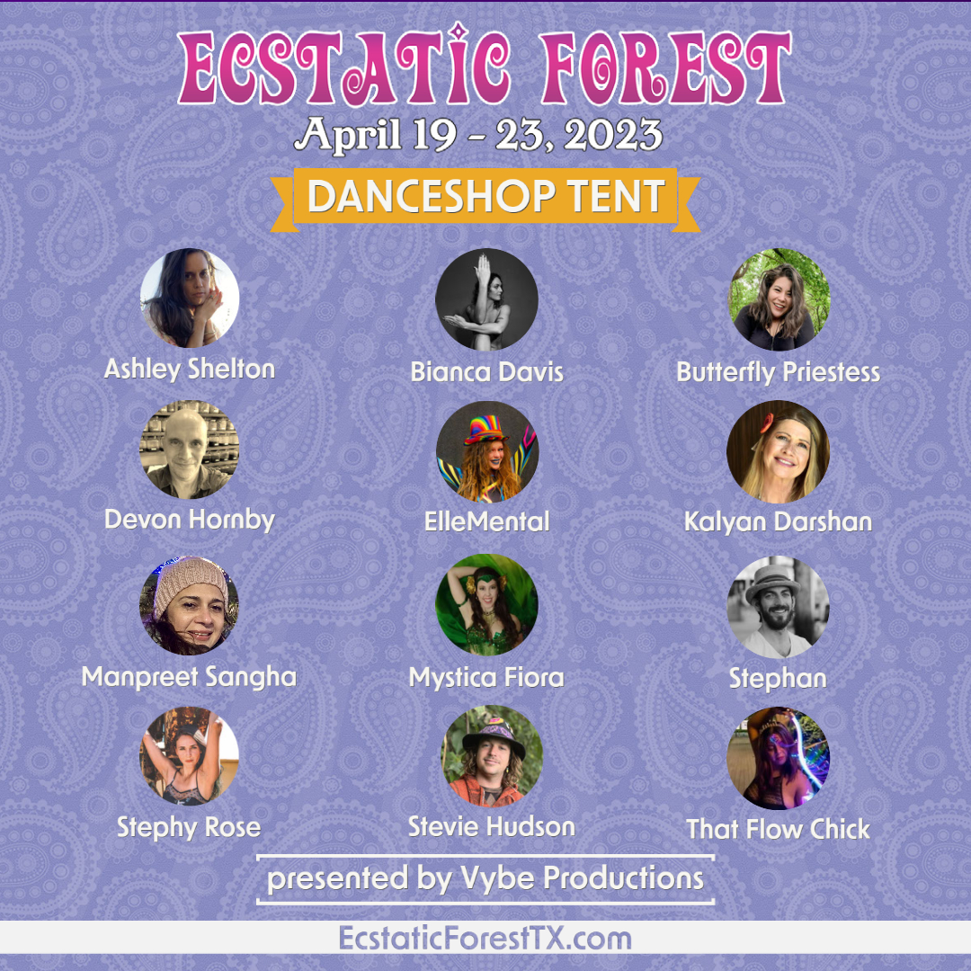 Ecstatic Forest 2023 Programming - Danceshop Tent