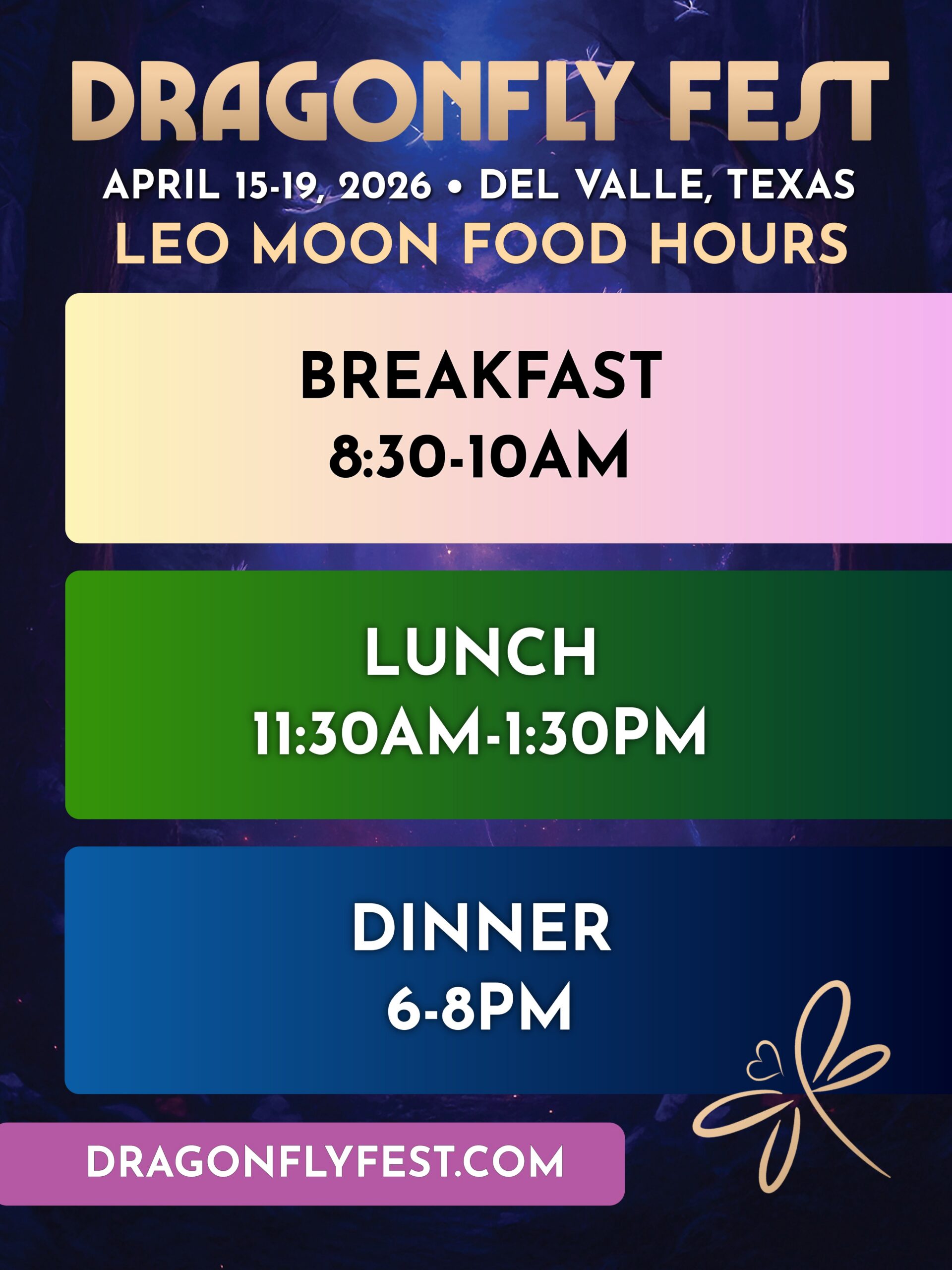 Dragonfly Fest 2026 Food Hours