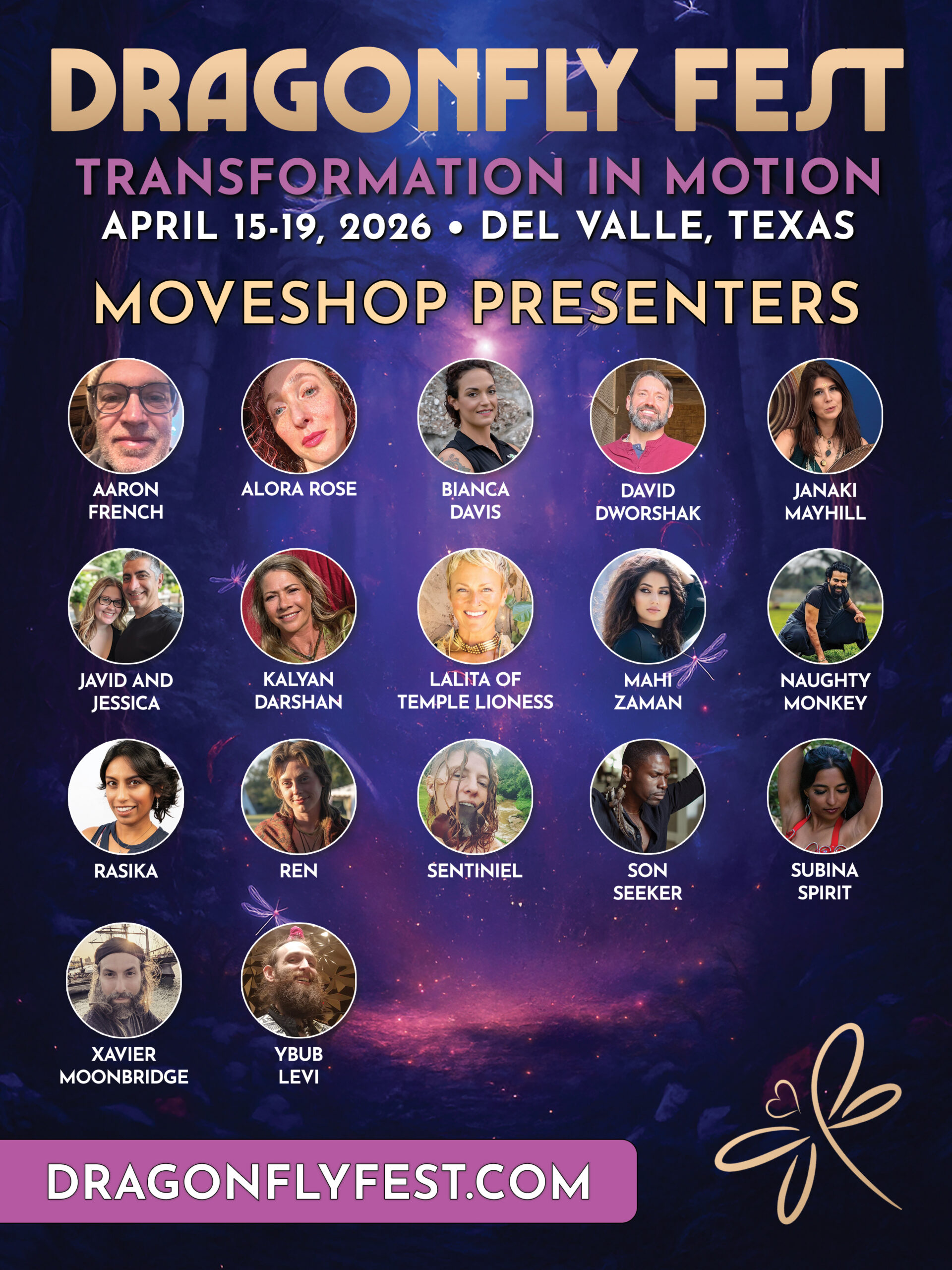Dragonfly Fest 2026 Moveshop Presenters